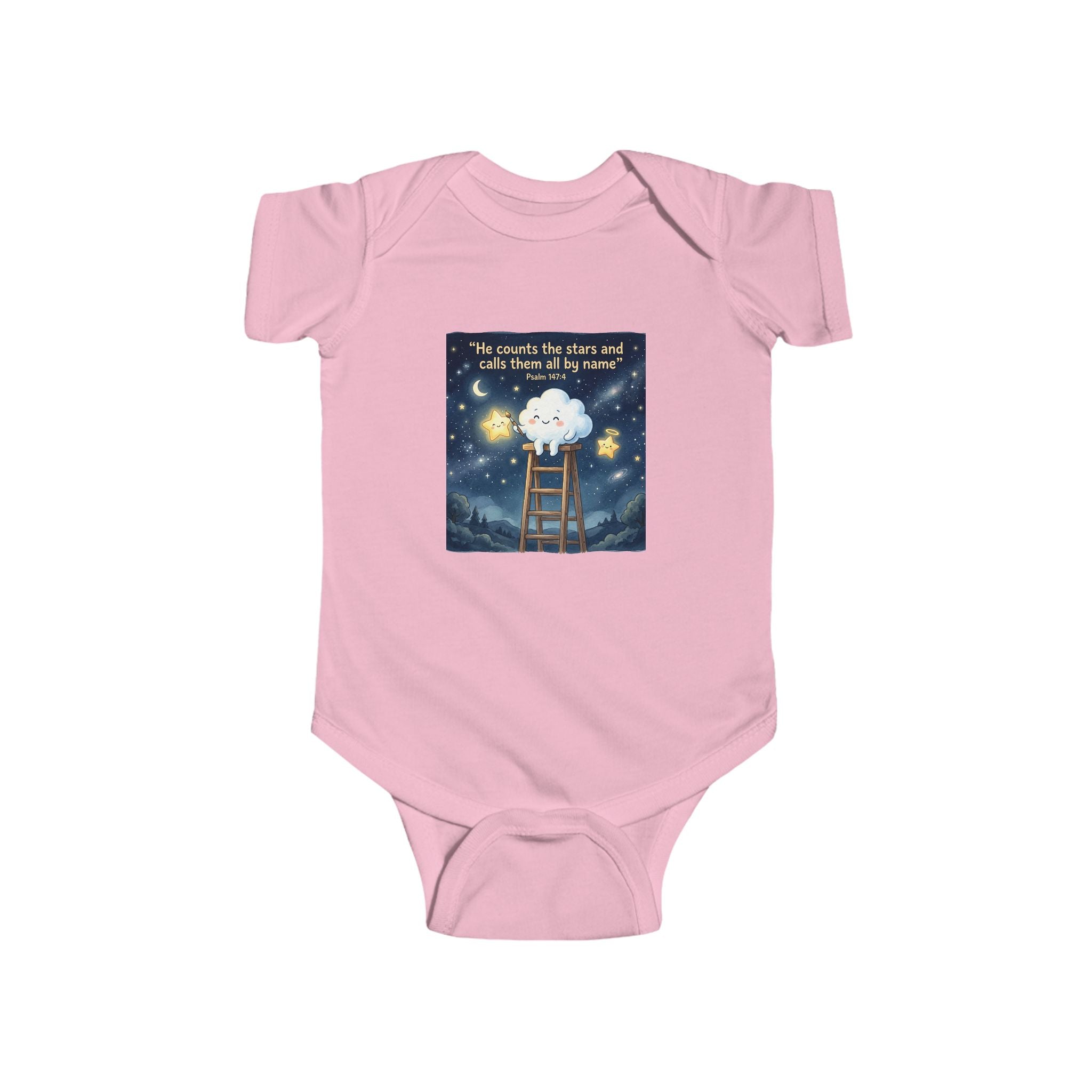 Baby Bodysuit - "It's Okay to Be a Little Cloud" Dreamy Night Sky Infant Onesie