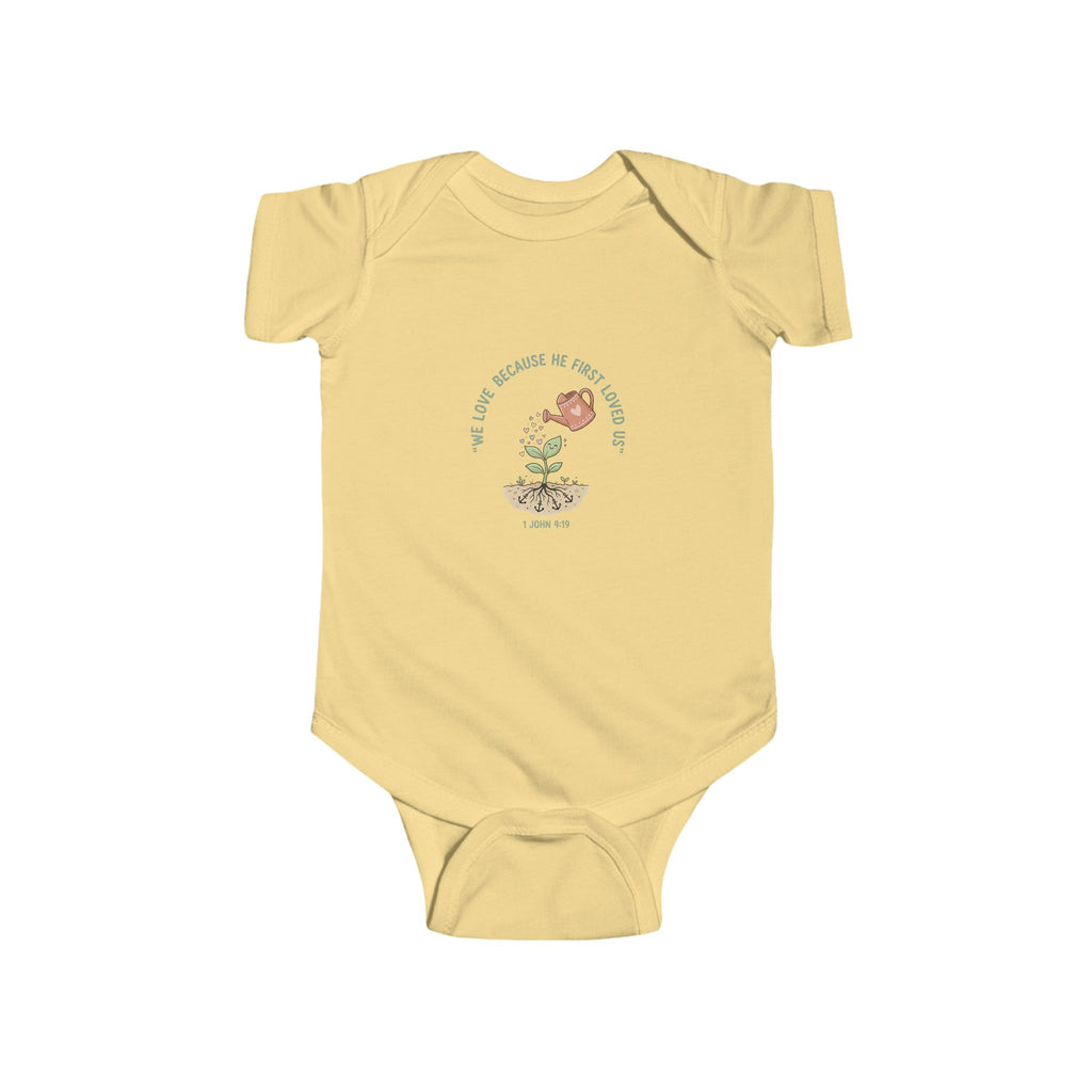 Baby Onesie - "You Grow Beautiful in Every Season" Floral Bird Infant Bodysuit