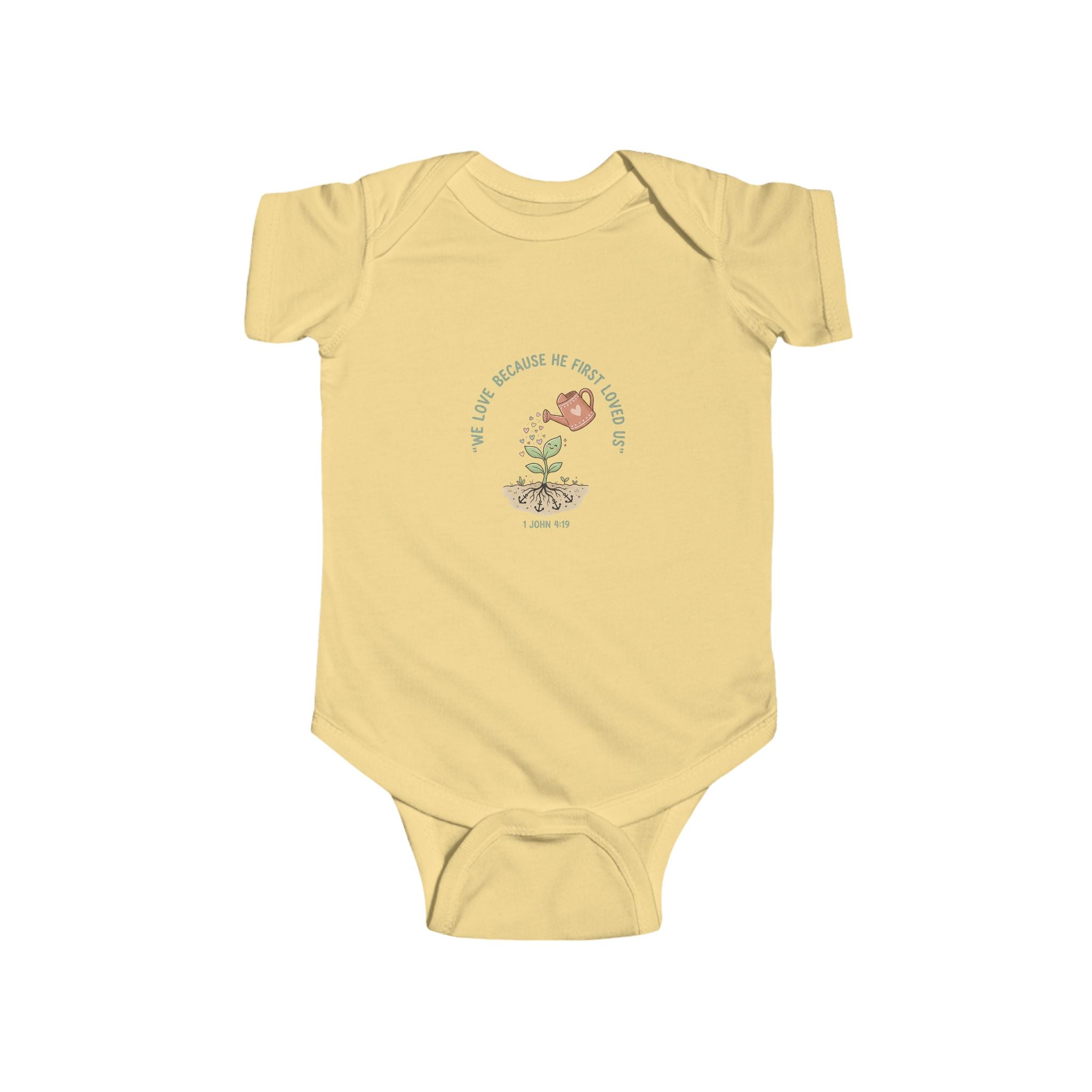Baby Onesie - "You Grow Beautiful in Every Season" Floral Bird Infant Bodysuit