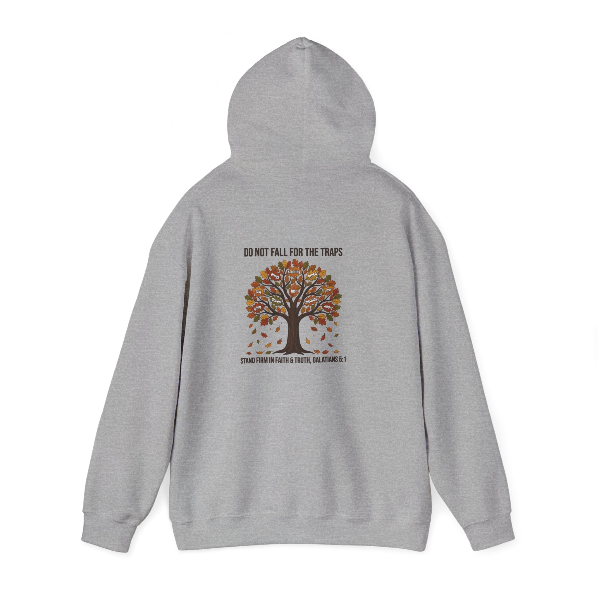 Autumn Oak Tree Hoodie — "Do Not Be Deceived" Fall Faith Sweatshirt