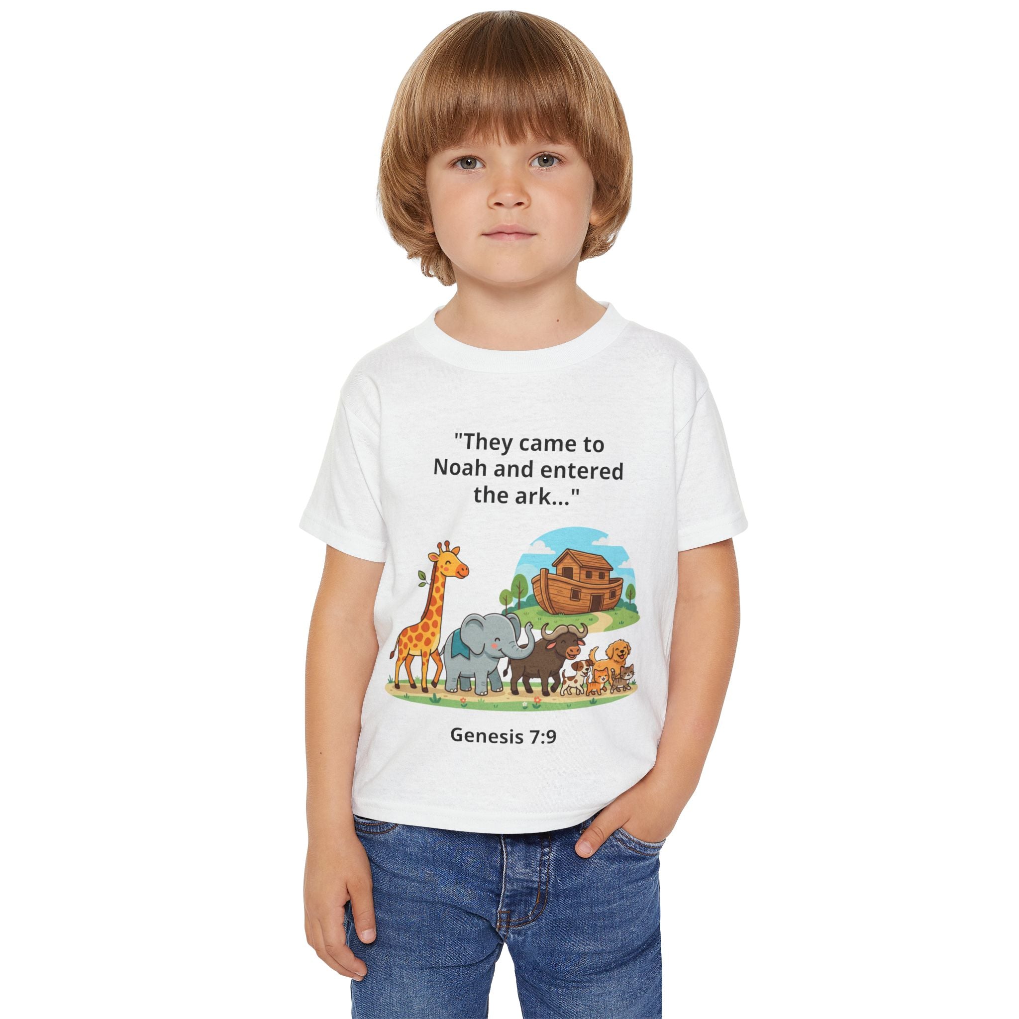 Noah’s Ark Toddler T-Shirt – "They came to Noah and entered the ark..." (Genesis 7:9)