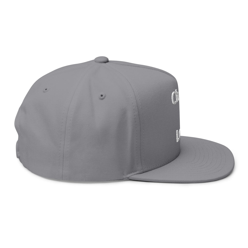 Chosen & Loved Embroidered Flat Bill Cap — White Snapback Hat