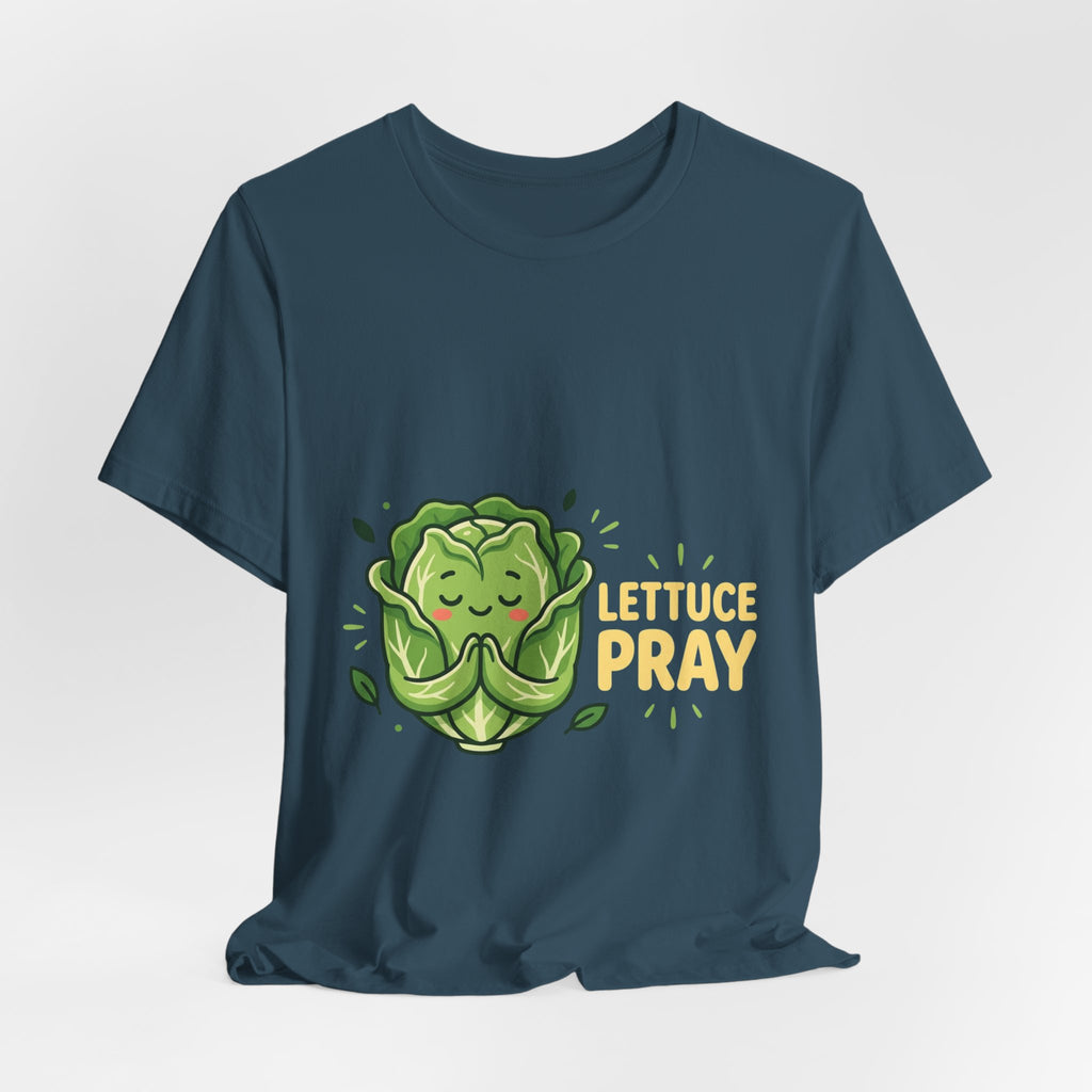 Lettuce Pray T-Shirt — Cute Praying Lettuce Graphic Tee