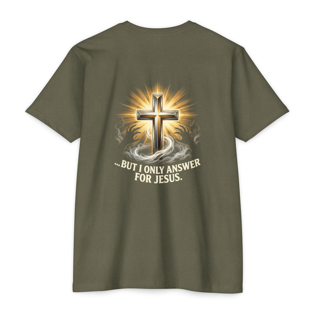 Christian Cross T-Shirt — "The Devil Can Knock All Day... But I Only Answer For Jesus"